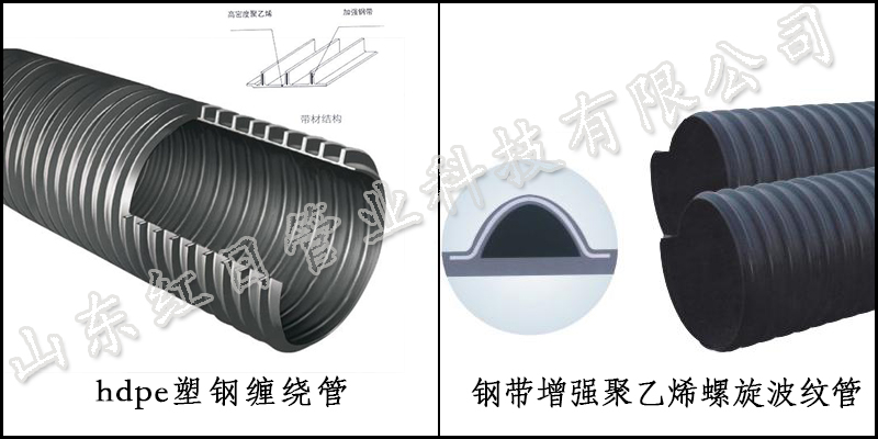 鋼帶增強pe螺旋波紋管和hdpe塑鋼纏繞管一樣嗎